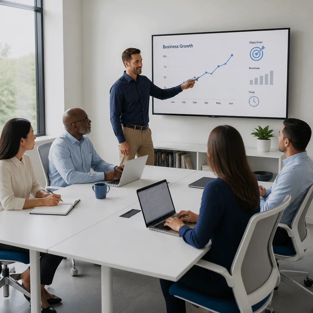 Teammeeting und Führungstraining